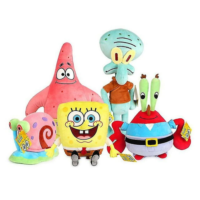 Spongebob Squarepants Plush Toy Patrick Star Squidward Tentacles Cartoon Stuffed Doll Kid Birthday Gift