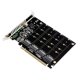 thumbnail image 5 of Convertidor De Disco Duro Convertidor de disco duro de 4 puertos M.2 NVME SSD a PCIE X16 compatible con 2230/2242/2260/2280, 5 of 6