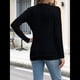 thumbnail image 5 of Camisas de Larga para Mujer, Túnicas, Blusas Holgadas, Elegantes, Cuello Redondo, Suéteres Básicos. Negro M, 5 of 10