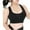 Black, variant on Hinvhai Women's Plus Size Mesh Stitching Sports Underwear High Strength Fitness Vest Latex Bra Pad Yoga Clothes On Navy 18(XXXXXL)