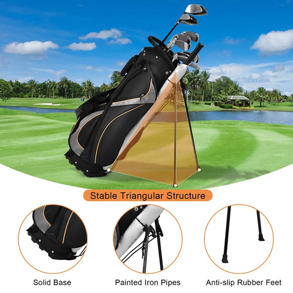 Aimee Lii 9 Inch Golf Stand Bag Divider Carry Pockets Storage, Outdoor Exercise for Sports Lovers