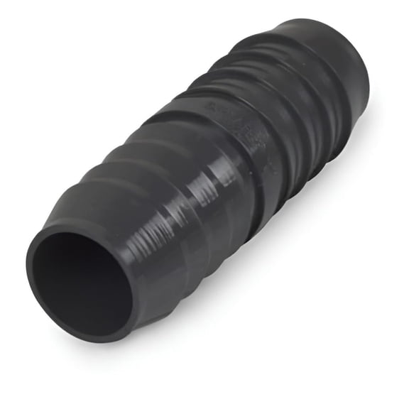 Pipe Barbed Insert PVC Reducing Coupling 1" Barb x 1" Barb, Barbed Hose Connector Sch 40, 1 pcs (Gray)