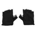 thumbnail image 2 of SHOCK ABSORBING BREATHABLE HALF FINGER CYCLING GLOVES FOR MOUNTAIN ROAD BIKING BLACK, 2 of 7