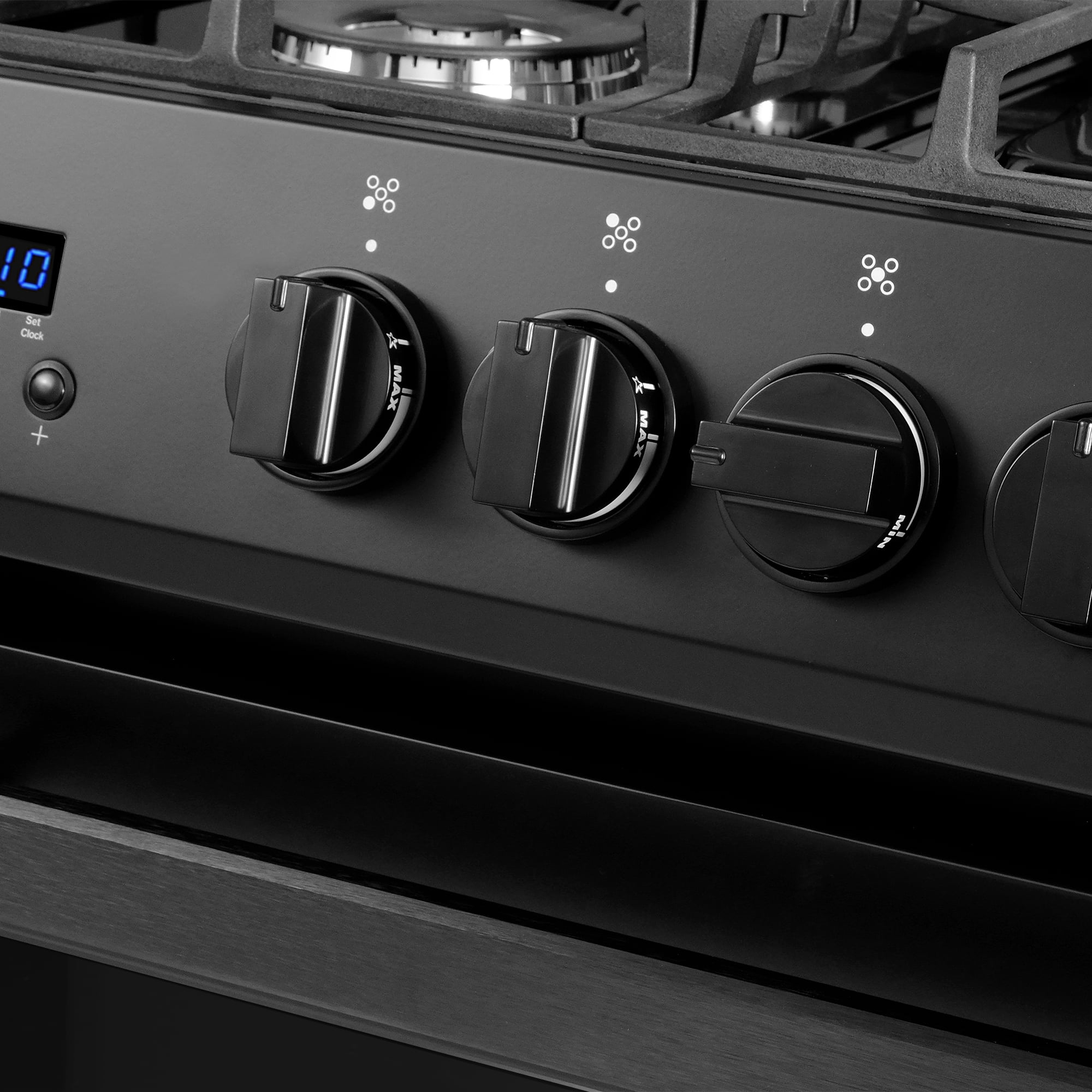Cosmo 30 in. Nebula Collection 5.0 cu. ft. Gas Range, 5 Burners, Rapid Convection Oven, Matte Black