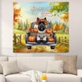 thumbnail image 2 of Hello Fall Autumn Wreath Scottish Terrier Pumpkins Pickup Truck Tapestry Scottie Dog Lover Gifts Wall Hanging Backdrop Home Decor - 13011, 2 of 5