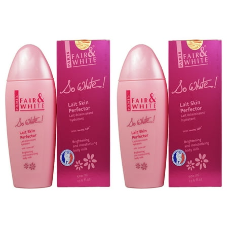 Skin Body Milk Lot Of 2 FAIR & WHITE SO WHITE LAIT SKIN PERFECTOR BRIGHTENING & MOISTURIZING BODY MILK. WITH WHITE UP 500ml ()