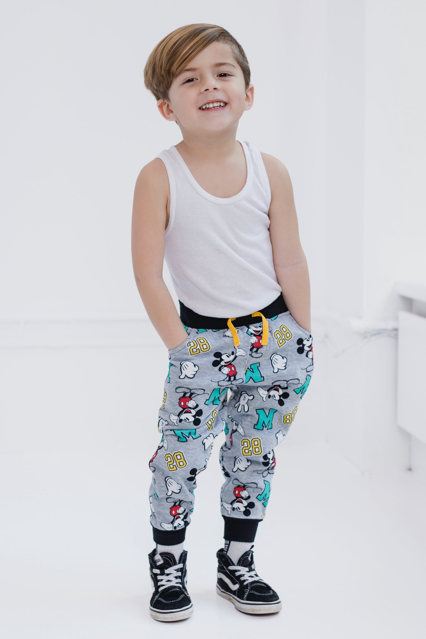 Disney Mickey Mouse Fleece 2 Pack Jogger Pants Toddler to Little Kid