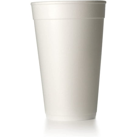 Disposable White Foam Cups, 16oz - Pack of 100ct