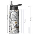 thumbnail image 3 of Halloween Stainless Steel 18oz Tumbler with Lid and Straw – Cute Skull Pumpkin Ghost Coffee Travel Mug – Insulated Cup Holiday Gift for Women Men, 3 of 6