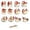 B, variant on 12 Pcs Vintage Christmas Ornaments with Wooden Santa Claus Faces and Jute String, Retro Red and White Design, for Christmas Tree and Fireplace Mantel Decor, Wall Decorations