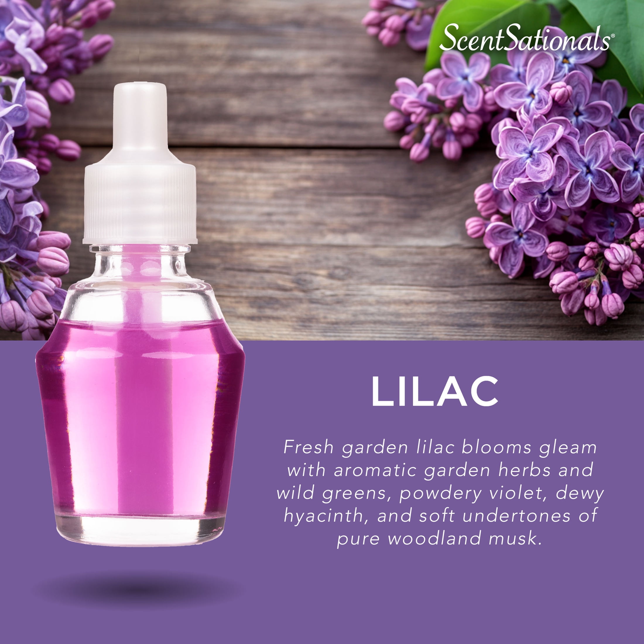 Scentsationals Scent Charm Oil - Lilac, 0.8 Fl oz, 24 mL Refill