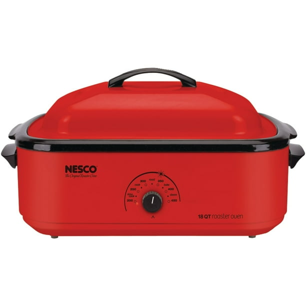 Nesco 4818 12 18 Quart Porcelain Roaster Oven Red Walmart Com Walmart Com