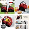 thumbnail image 3 of Binienty Ladybug Backpack for Girls with Lunchbox Box and Pencil Case and Water Bottle Sleeve Set of 4 Piece School Bookbag for Elementary School Girls Kids Rucksack with Laptop Compartment, 3 of 8