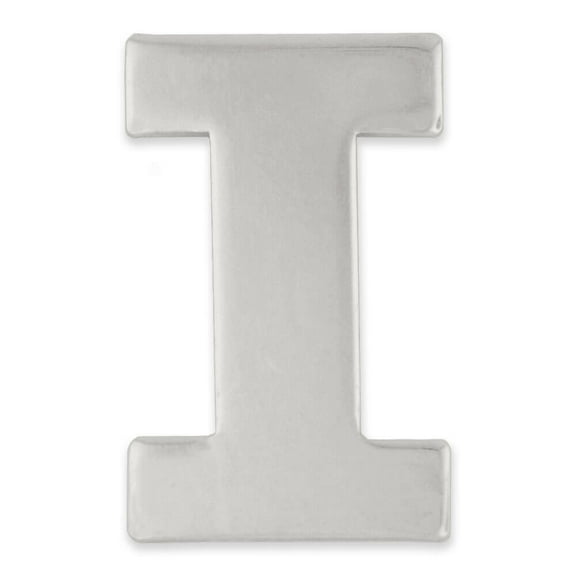 PinMart's Silver Letter I Alphabet Lapel Pin - 10 Pack