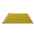 thumbnail image 2 of Ahgly Company Machine Washable Indoor Round Trellis Yellow Modern Area Rugs, 4' Round, 2 of 4