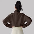 thumbnail image 4 of Chaqueta Corta de para Mujer con Dobladillo con Cordón Café de Té Asesinado M, 4 of 8