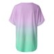 thumbnail image 4 of Gibobby Playera TéRmica Ligera Mujeres Casual Summer Tops Floral de manga corta V cuello Tee T Camisa Lados sueltos Tunic dividido（Verde， XXL), 4 of 5