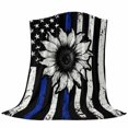 thumbnail image 6 of American Flag Blanket Soft Cozy Warm Throw Blanket for Couch, Plush Fuzzy Flannel Fleece Blankets for Sofa, Farmhouse Sunflowers Shabby Chic Country Black Blue Bed Blankets Gifts for Men, 50"x80", 6 of 9