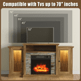 thumbnail image 5 of LIGHTINN Fireplace TV Stand with LED Lights for TVs up to 70'', Entertainment Center with 18'' Electric Fireplace for Living Room Bedroom Home Decor, 5 of 9