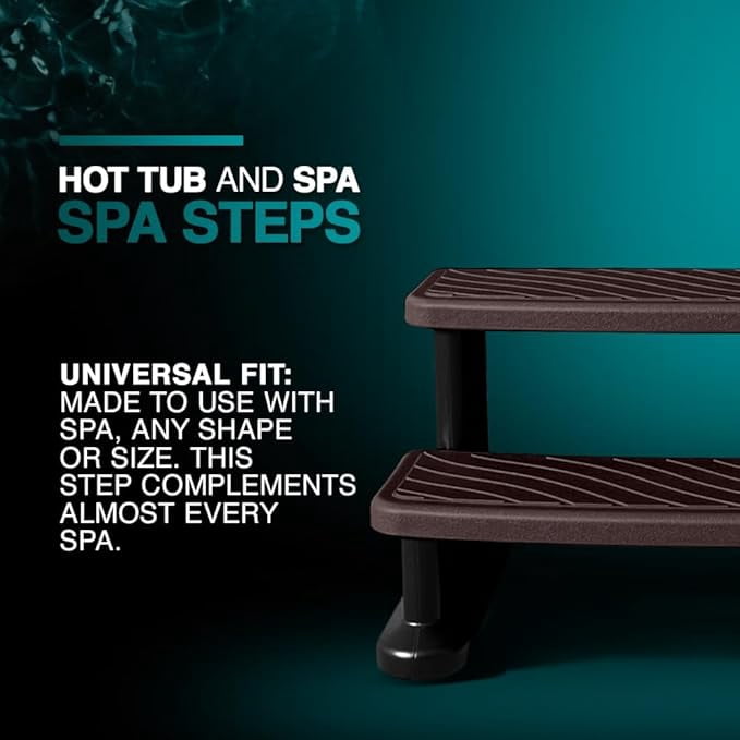 Spa Pure Hot Tub Spa Step 100 Series Espresso Outdoor Spa Accessory, 1 Pack, 6 x 16 x 16 Inches