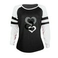 thumbnail image 3 of Ichuanyi Womens Tops, Summer Clearance Women's Valentine's Print Long-sleeved Casual Blouse Pullover Tops, 3 of 6