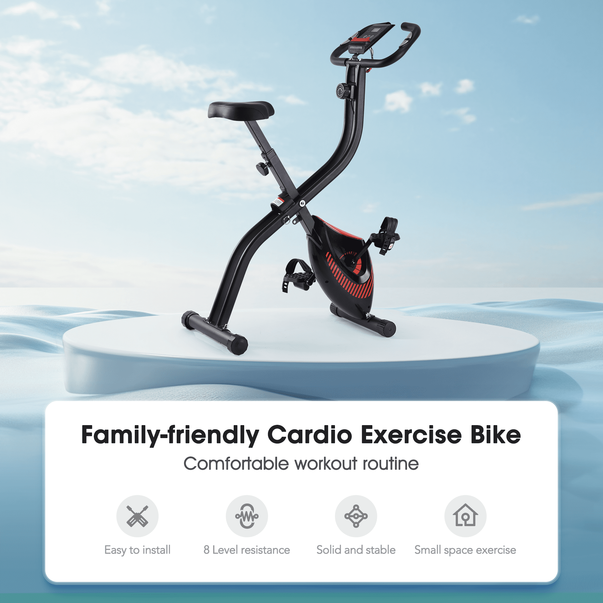 Folding stationary bike walmart hotsell