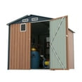 thumbnail image 3 of 6x8FT Outdoor Steel Storage Shed-Garden Tools & Bike Storage W/Lockable Doors, 3 of 26