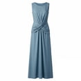 thumbnail image 4 of Sentmoon Robe Longue d'Été Robe Maxi 2026 Couleur Unie Sans Manches Col Ras du Cou Coupe Régulière Robe Conservatrice pour Croisière et Complexe S-TTG, 4 of 7