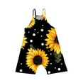 thumbnail image 4 of Fengqque Girls' Summer Sleeveless Printed Overalls - Thin Straps, Pockets, Trendy Jumpsuit Shorts for Summer Fun, 4 of 5