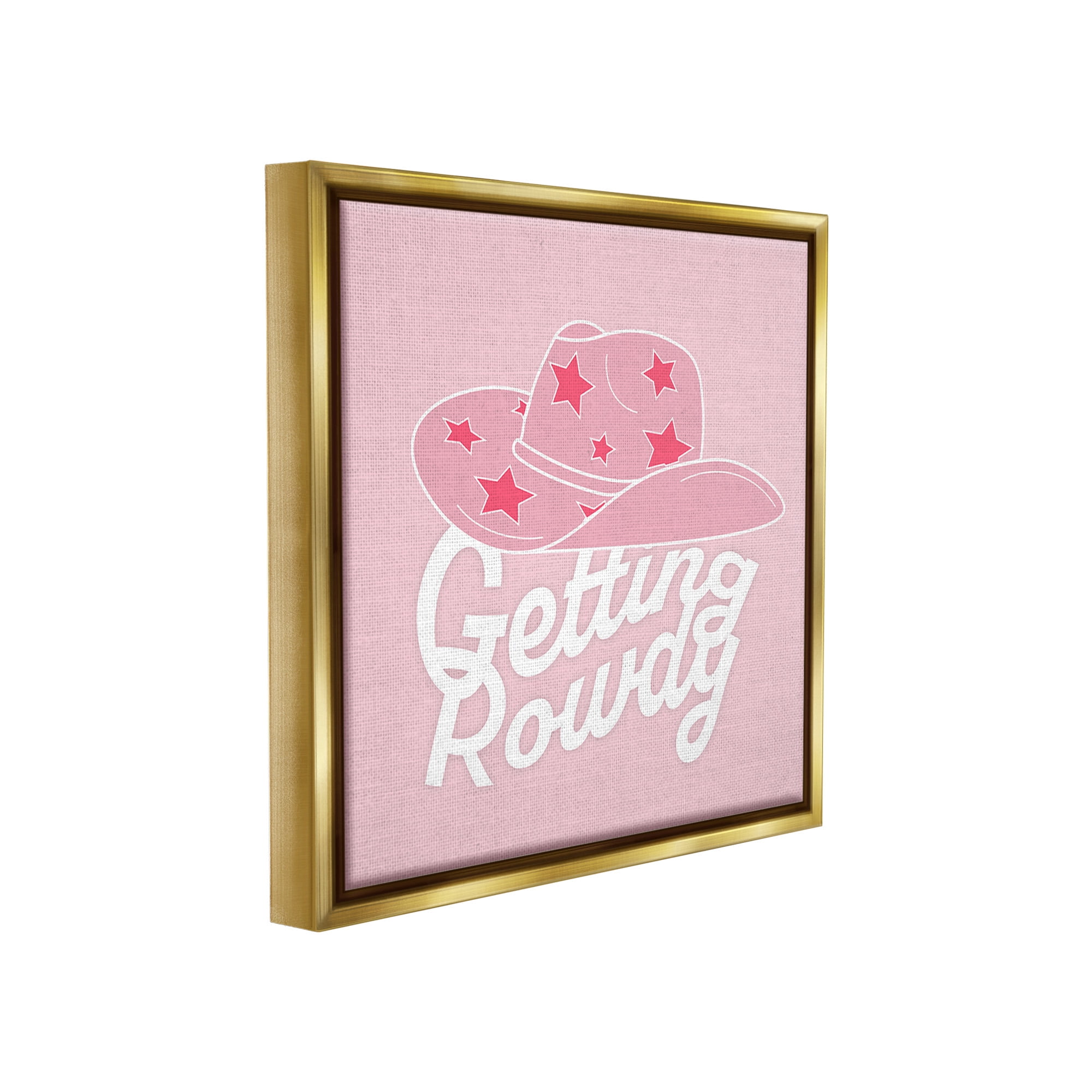 Stupell Industries Country Getting Rowdy Beauty & Fashion Painting Gold Floater Framed Canvas Art Print Wall Art, 25 x 25