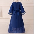 thumbnail image 3 of RUTAYY Children Girls Dress Long Sleeve V-Neck Party Gown Celebration Evening Attire Comfortable Breathable Fashion Vacation Dresses, 3 of 9