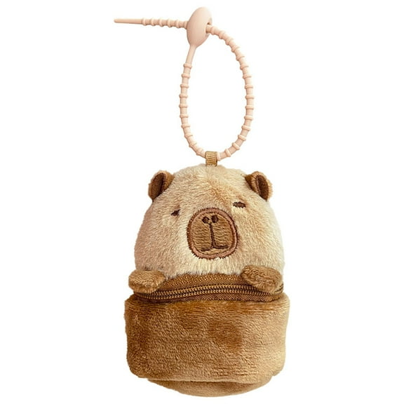 Plush Animal Wallet Keychain Car Key Wallet Keychain with Zipper Plush Animal Coin Purse Keychain Plush Animal Purse Keychain Pendant for Car Key Backpack Hanging Decoration