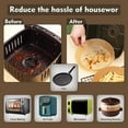 thumbnail image 3 of Air Fryer Parchment Paper,120pcs Air Fryer Disposable Paper Liner, Non-Stick Air Fryer Liners, Baking, Roasting, Frying, Air Fryer, Microwave, Oven, Steamer 7.9'', 3 of 7