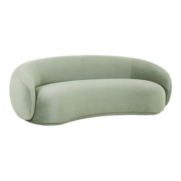 Maklaine 28.4"H Modern Velvet Upholstered/Wood Sofa in Moss Green