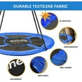 thumbnail image 3 of Hishine 43" 700LBS Saucer Tree Swing for Kids, Waterproof Flying Saucer Swing with A Swivel, Hanging Straps, Adjustable Ropes, Round Mat Spinner Swing for indoor/playground swing set, Blue, 3 of 10