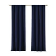 thumbnail image 5 of Truly Soft Everyday 100% Microfiber Polyester Navy 2-Piece 50x84 Window Curtains with Rod Pocket, Solid Casual themed, Adult Bedding, OEKO-TEX Certified, 5 of 8