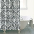 thumbnail image 4 of Waterproof Square Geometry Western Modern Weave Shower Curtain 72x72 Inch Bohemian Style Polyester Unique Shower Curtain for Bathroom Hotel Home Decor with 12 Plastic Hooks, 4 of 5
