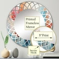 thumbnail image 3 of Designart "modern Chromatics I" Abstract Collages Round Wall Mirror - Abstract Oval Mirror, 3 of 4