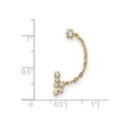 thumbnail image 2 of 14K Yellow Gold Earring Drop & Dangle Chain Women'S Cubic Zirconia CZ Clear 36 mm 10, 2 of 2