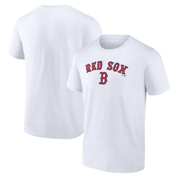 Men's White Boston Red Sox Team Lockup T-Shirt