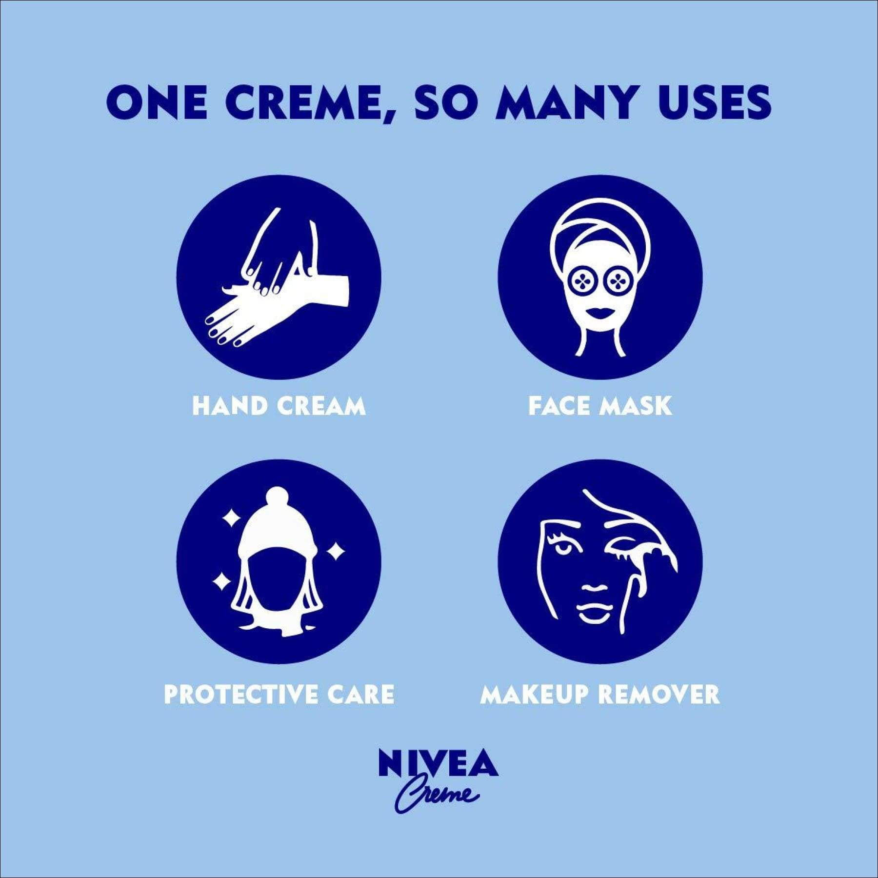 NIVEA - Unisex All Purpose Moisturizing Cream for Body, Face and Hand Care - Use After Washing With Hand Soap - 13.5 oz. Tin Jar Pack of 1 - Walmart.com