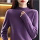 thumbnail image 3 of Suéter de cachemira de lana para otoño e invierno 2024, suéter de punto para mujer, jersey de cuello alto de manga larga, jersey cálido para otoño e invierno, 3 of 4