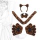 thumbnail image 2 of Diadema con orejas de gatito, pajarita, patas, guantes y cola, disfraz para carnavales Marrón, 2 of 9