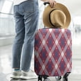 thumbnail image 2 of Red and Blue Star Argyle Pattern Luggage Cover Fashion Suitcase Cover Baggage Covers Fit 25-28 Inch Luggage (Go Travel), 2 of 5