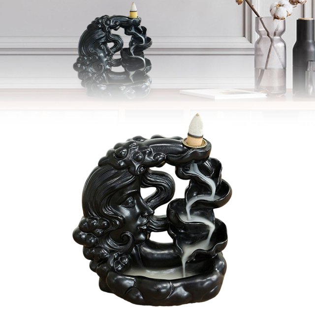 BKER Incense Burner Backflow Incense Holder Ceramic Censer Sticks Porcelain Holder With Mixed Aromatherapy
