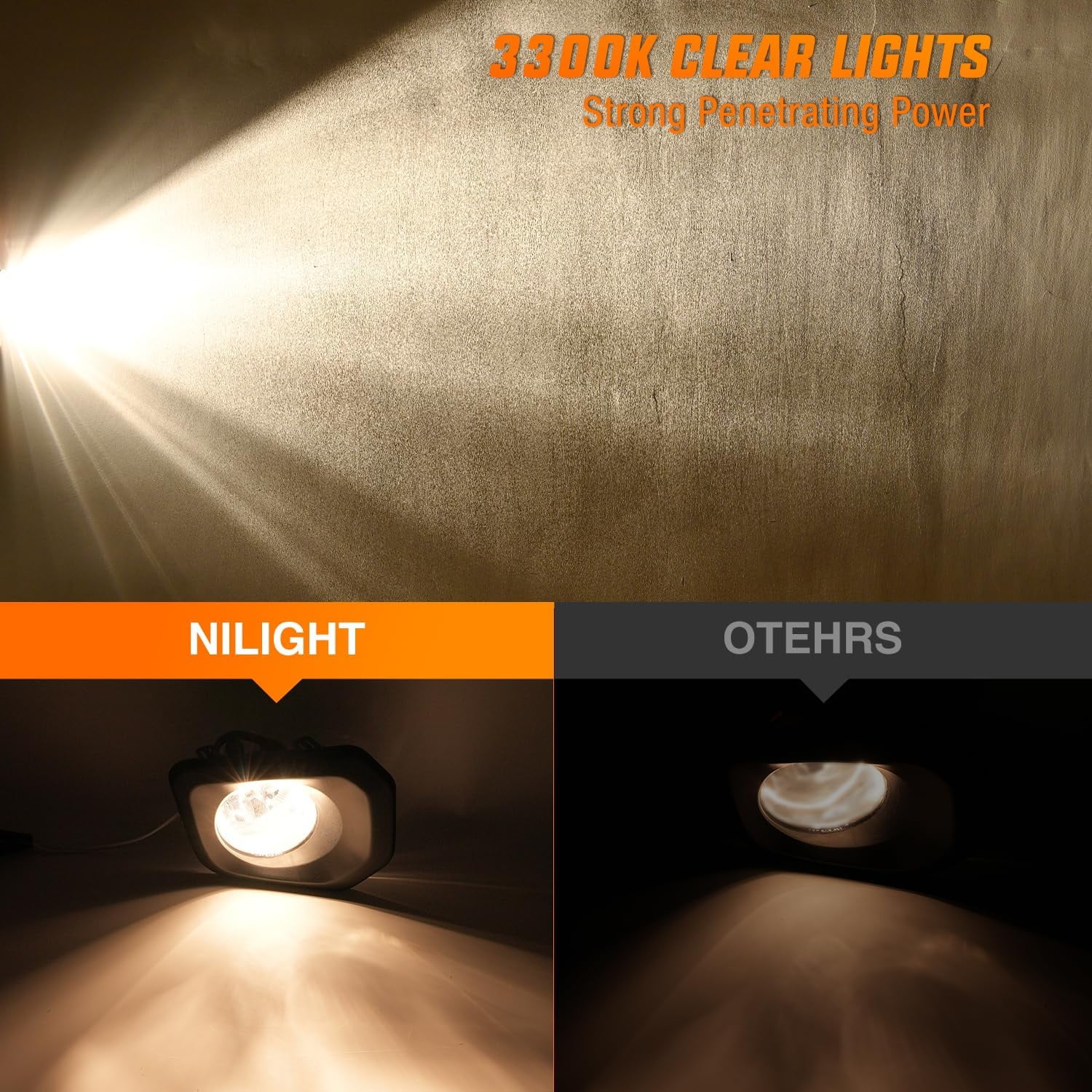 Nilight Fog Lights Assembly Fit for 2016-2023 Toyota Tacoma SR SR5 Model Only Fog Light Replacement Clear Len Driver and Passenger Side