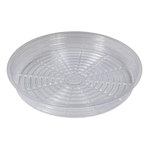 Platillo de plástico GROW1 de plástico transparente de 18 pulgadas para macetas de 1 a 10 galones
