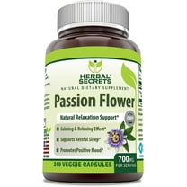 Herbal Secrets Passion Flower 700 Mg Per Serving 240 Veggie Capsules Supplement | Non-GMO | Gluten-Free | Made in USA