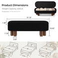 thumbnail image 6 of StorageWorks Flip Top Upholstered Storage Bench with Solid Wood Leg for Bedroom，Black, 6 of 12