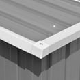 thumbnail image 3 of vidaXL Galvanized Steel Garden Storage Shed, 71.3" x 389.8" x 101.2", Gray, 3 of 9